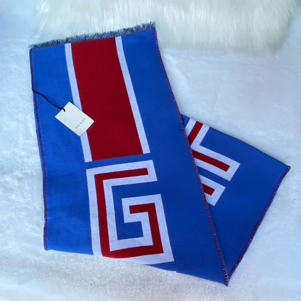 🆕⭐️GUCCI🌟 NEW LTD ED. Sig. Heron Logo Wool Scarf UNISEX (2019) | New w. tags!